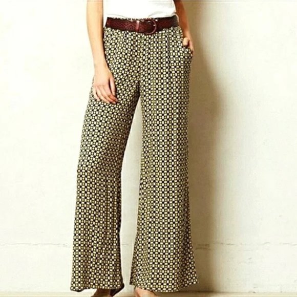 Harilyn by Anthropologie Wide Leg Geo Palazzo Print Pants Size XS - Picture 1 of 11
